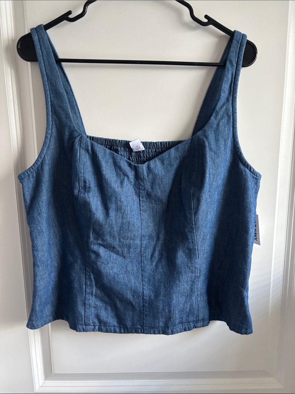 Old Navy Blue Denim Square-Neck Tank